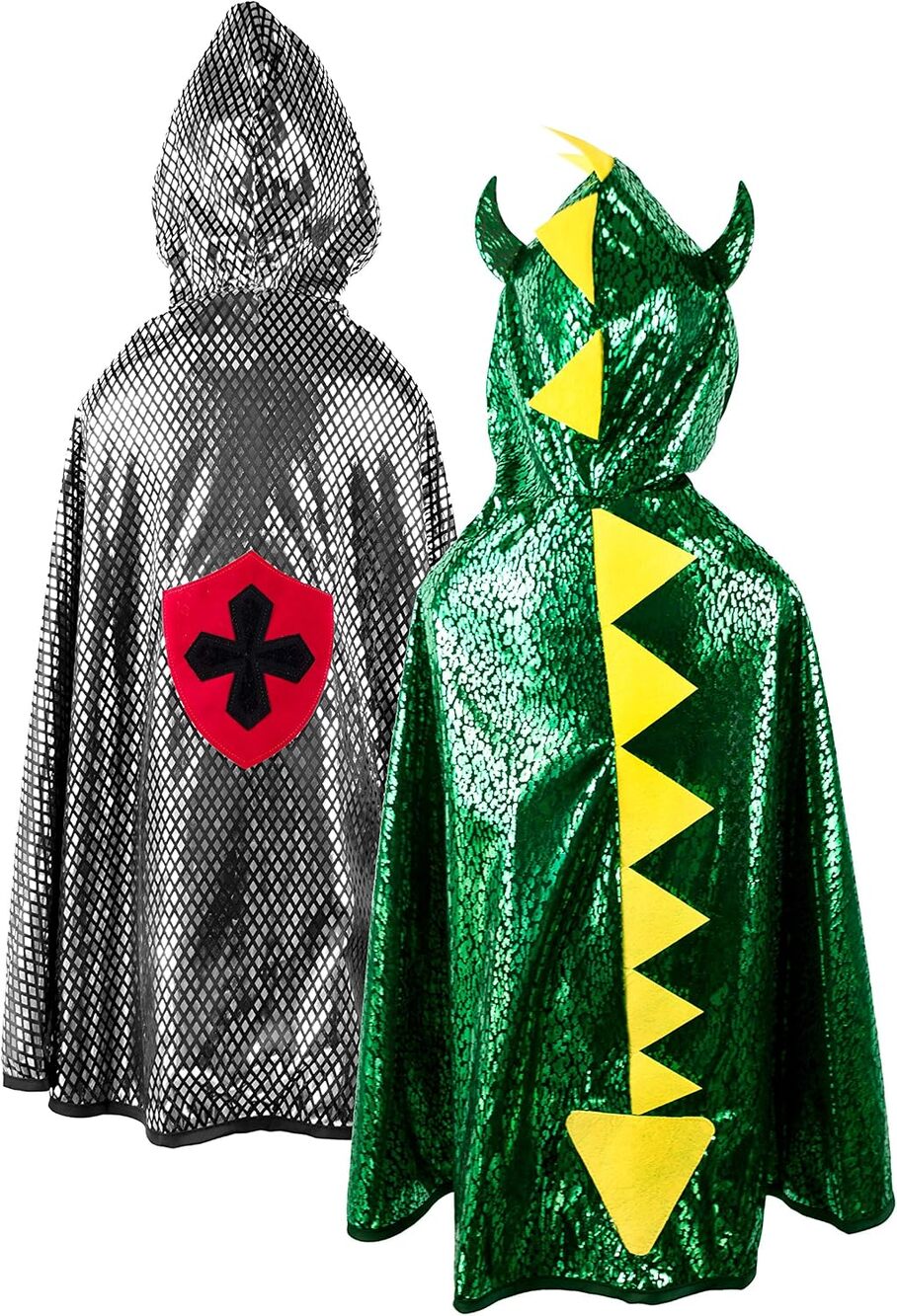 Creative Education Reversible Dragon and Knight Cape and Hood Small 3/4T